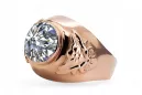 Ring Vintage Jewlery Zircon Original Vintage 14K Rose Gold vrc078r